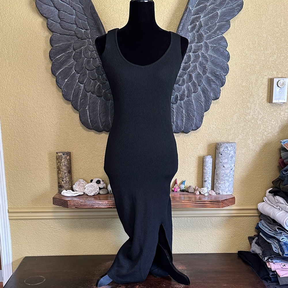 Primark Black Sleeveless Ribbed Dress